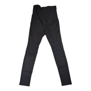 H&M Mama Maternity Black Skinny Jeans Ribbed Knee Size 8 Jegging
